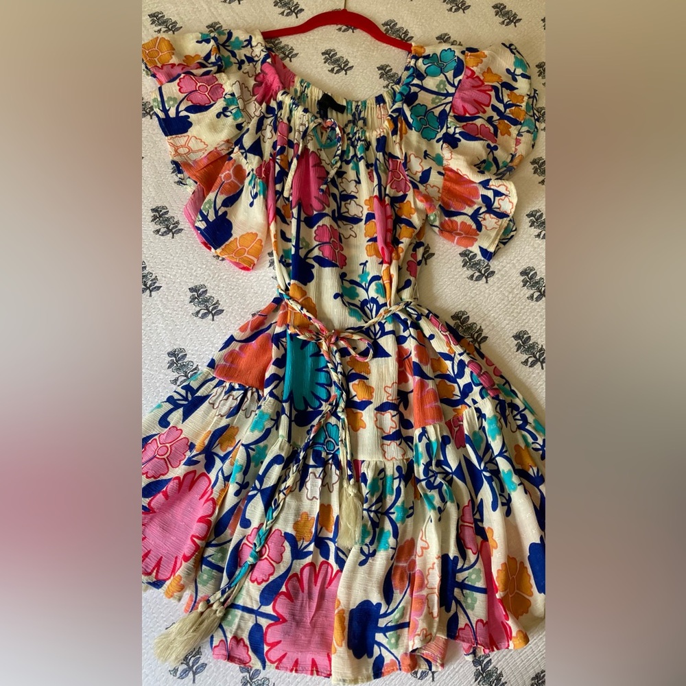 Floral Multicolor Dress with Belt